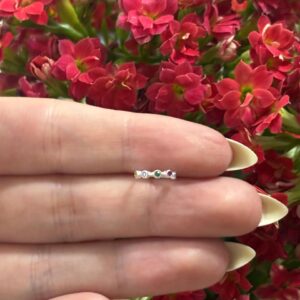 Piercing Argola cravejado multicolorido em Prata 925 | Piercing