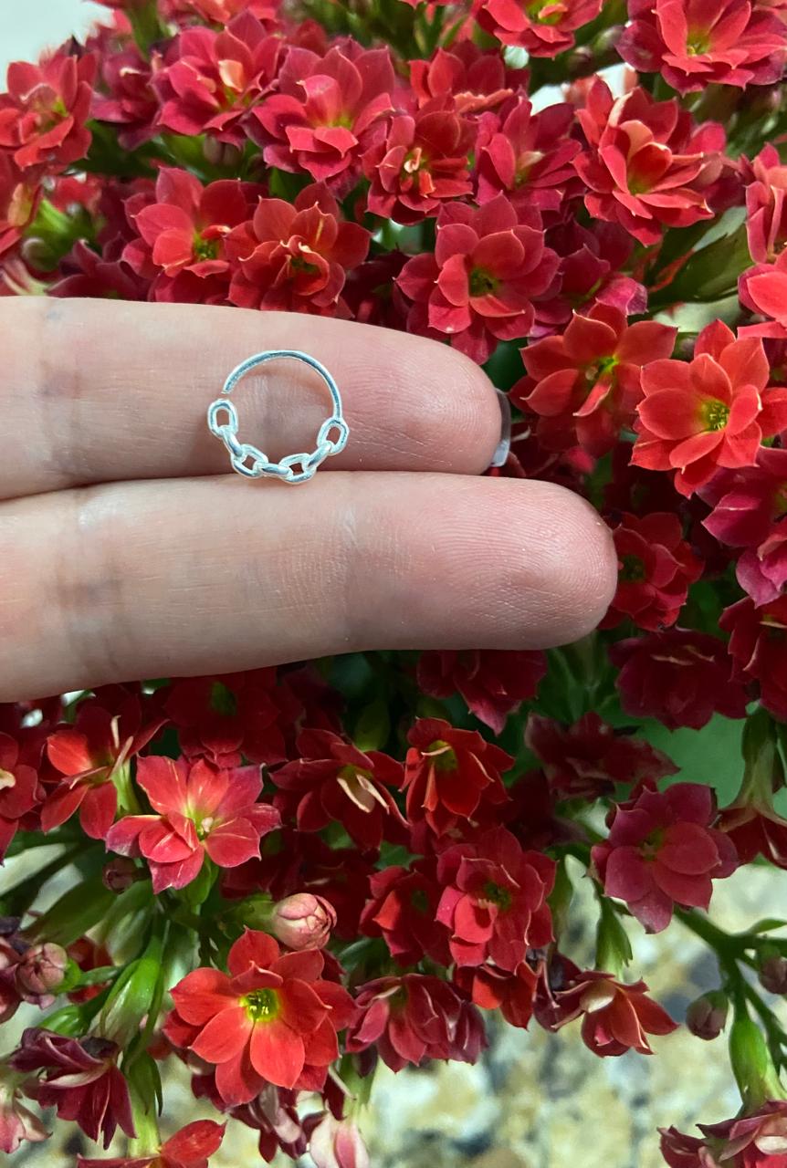 Piercing Argola Elos de Prata 925 | Piercing