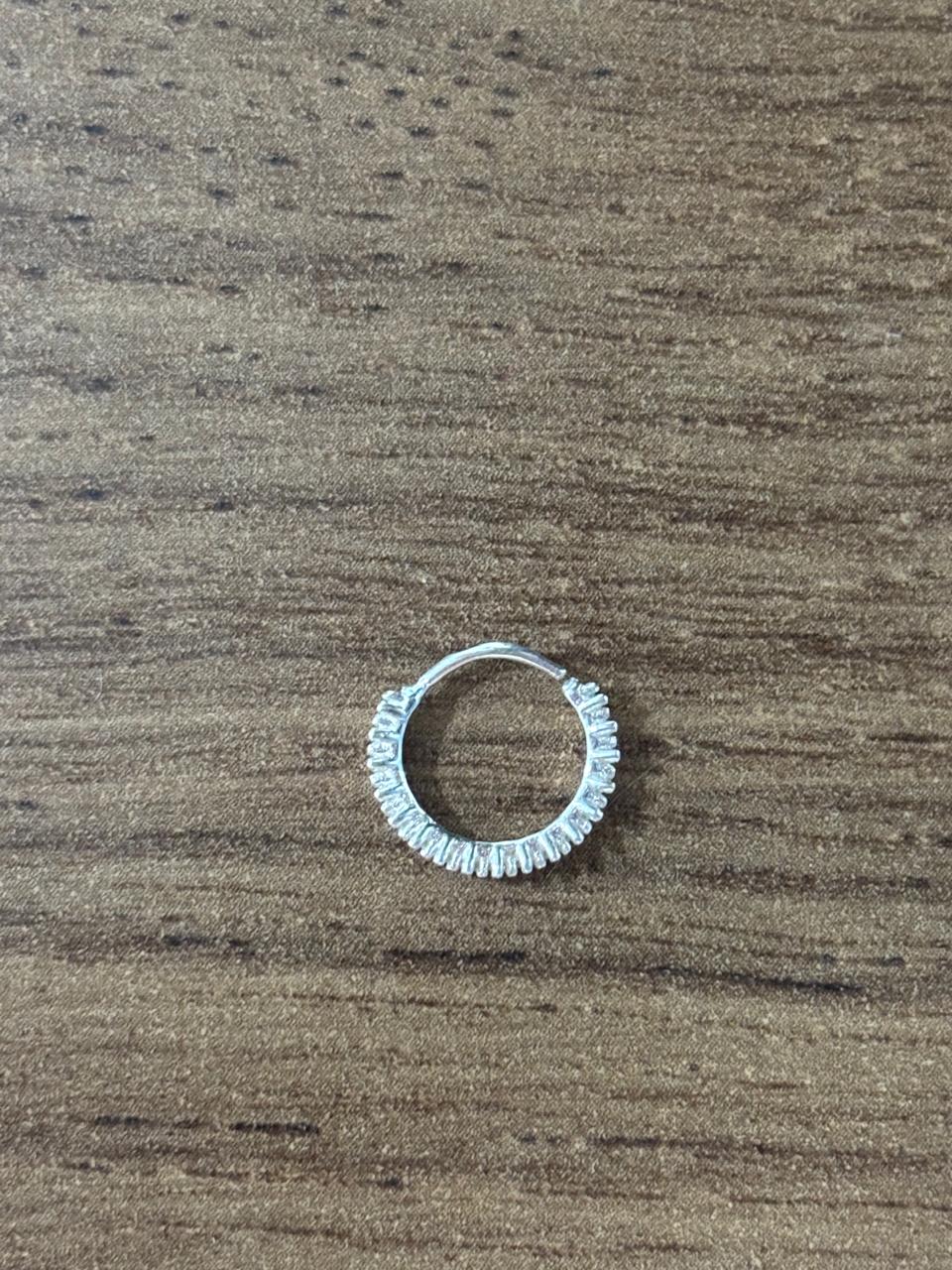 PIERCING ARGOLINHA CRAVEJADA HELIX PRATA 925 | Piercing