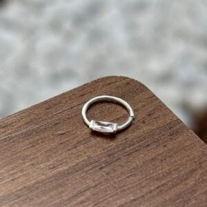 Piercing Daith Pontos de Cristal Prata 925 | Piercing