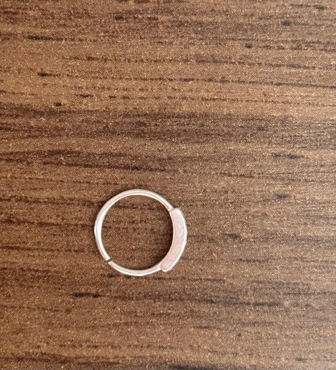 Piercing de prata 925 argola trabalhado com pedras zirconias para septo | Piercing