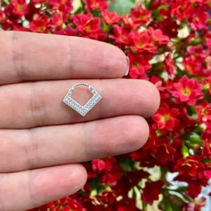 PIERCING DE PRATA 925 COM PEDRA DE ZIRCÔNIA | Piercing
