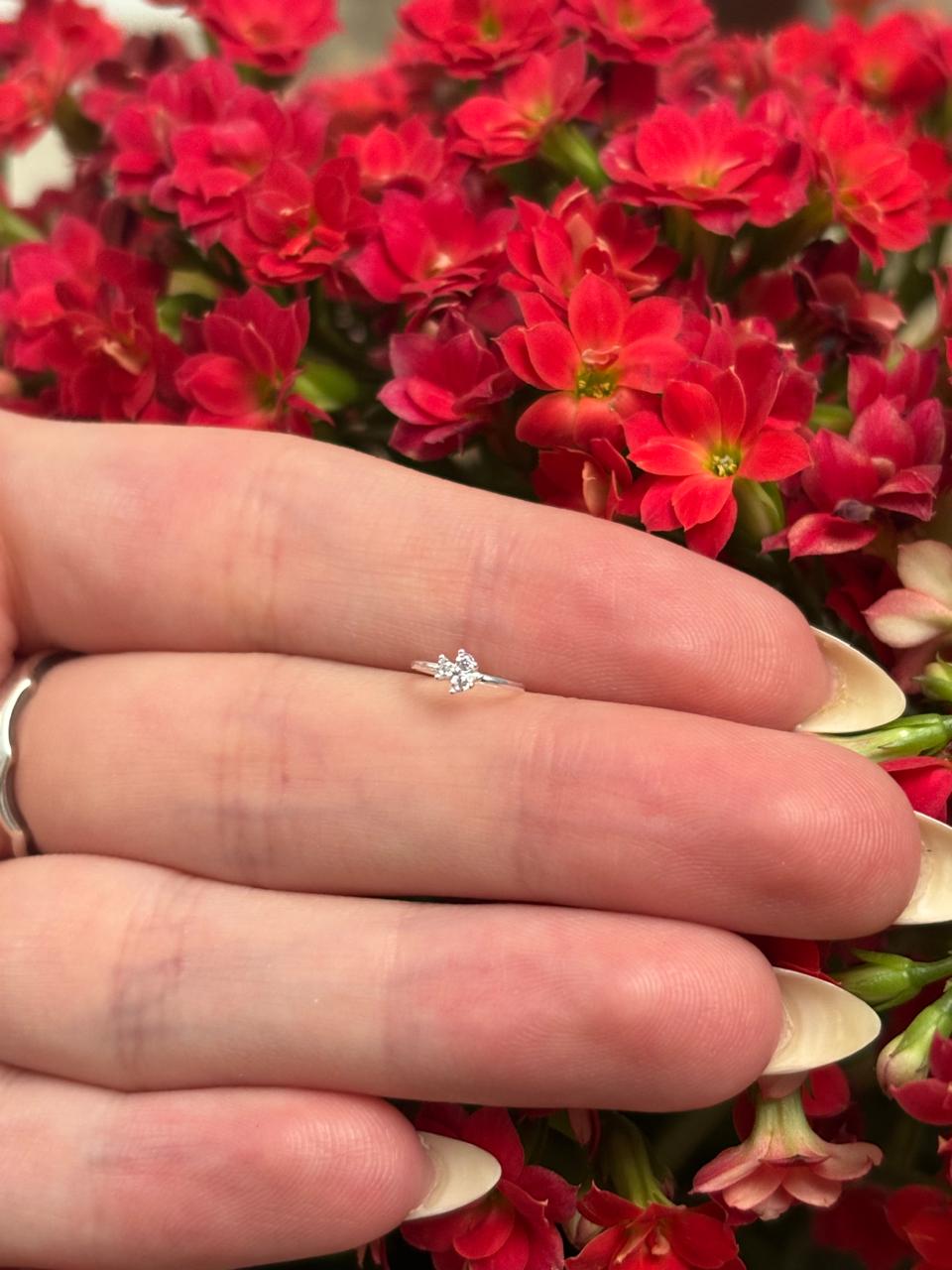 Piercing de Prata 925 Daith Flor Cravejada | Piercing