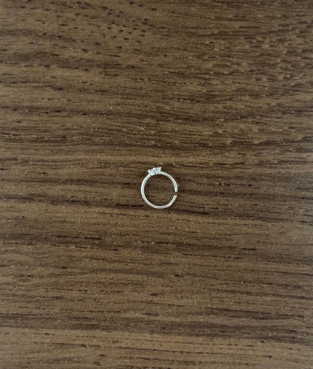 Piercing de Prata 925 Daith Flor Cravejada | Piercing