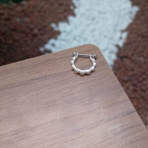 Piercing de prata 925 de furo argola pedra zircônia para helix | Piercing