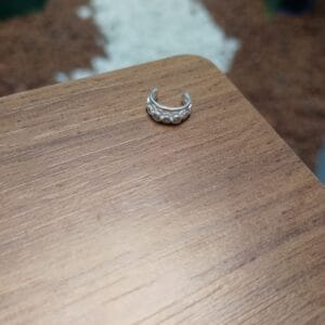 Piercing de prata 925 fake Bolinha com aro | Piercing