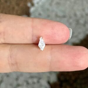 Piercing de prata 925 navete Zicornia para hélix, tragus | Piercing