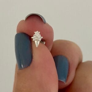 Piercing Labret Prata 925 Sorvete Zircônia | Piercing