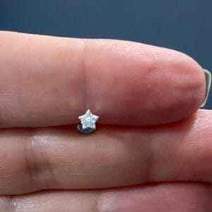 Piercing Mini estrela Cravejada – Prata 925 | Piercing