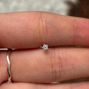 Piercing Mini Estrela Helix Tragus Zirconia Prata 925 | Piercing