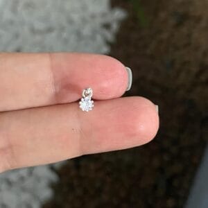 Piercing ponta articulada pedra zicornia Prata 925 | Piercing