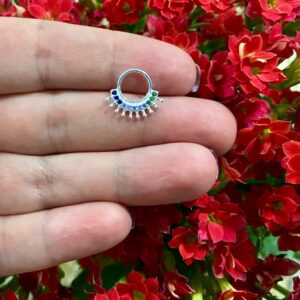 Piercing Septo Helix Pontas e Zircônia prata 925 | Piercing