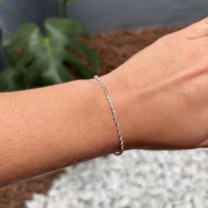 Pulseira de prata 925 de fio torcido | Pulseiras