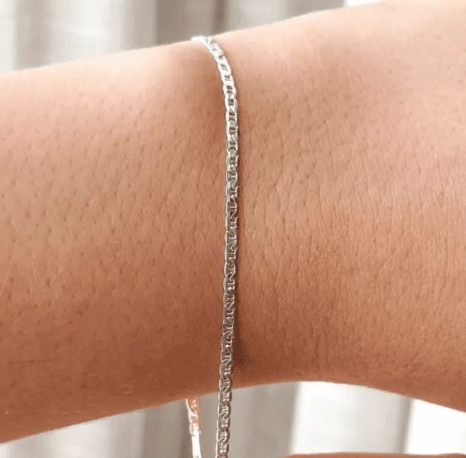 Pulseira de prata 925 flat marina fio 40 1480 | Pulseiras