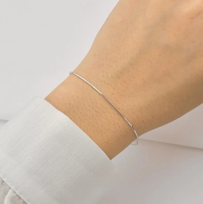 Pulseira de prata 925 rabo de rato 1484 fio 20 | Pulseiras