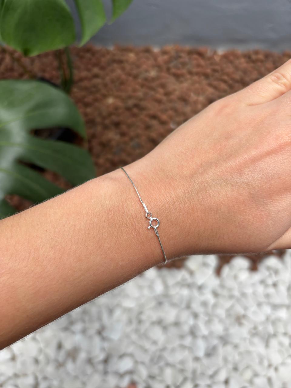 Pulseira de prata 925 rabo de rato 1484 fio 20 | Pulseiras