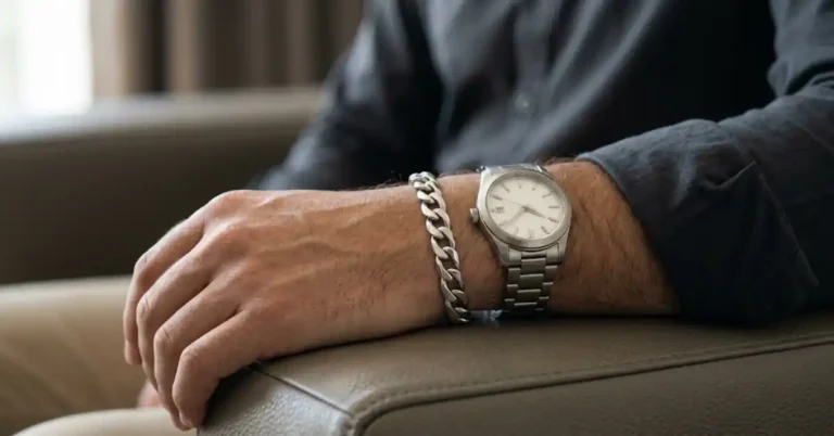 pulseira masculina de prata